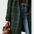 Eleanor | Women's Check Coat | Notch Lapel · Eltrendio