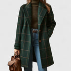 Eleanor | Women's Check Coat | Notch Lapel · Eltrendio