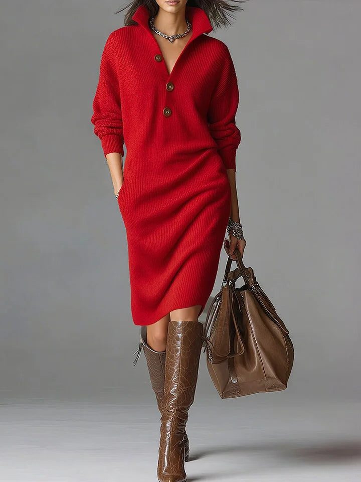 Eleanor | Women's Collared Jumper Dress | Button Front · Eltrendio
