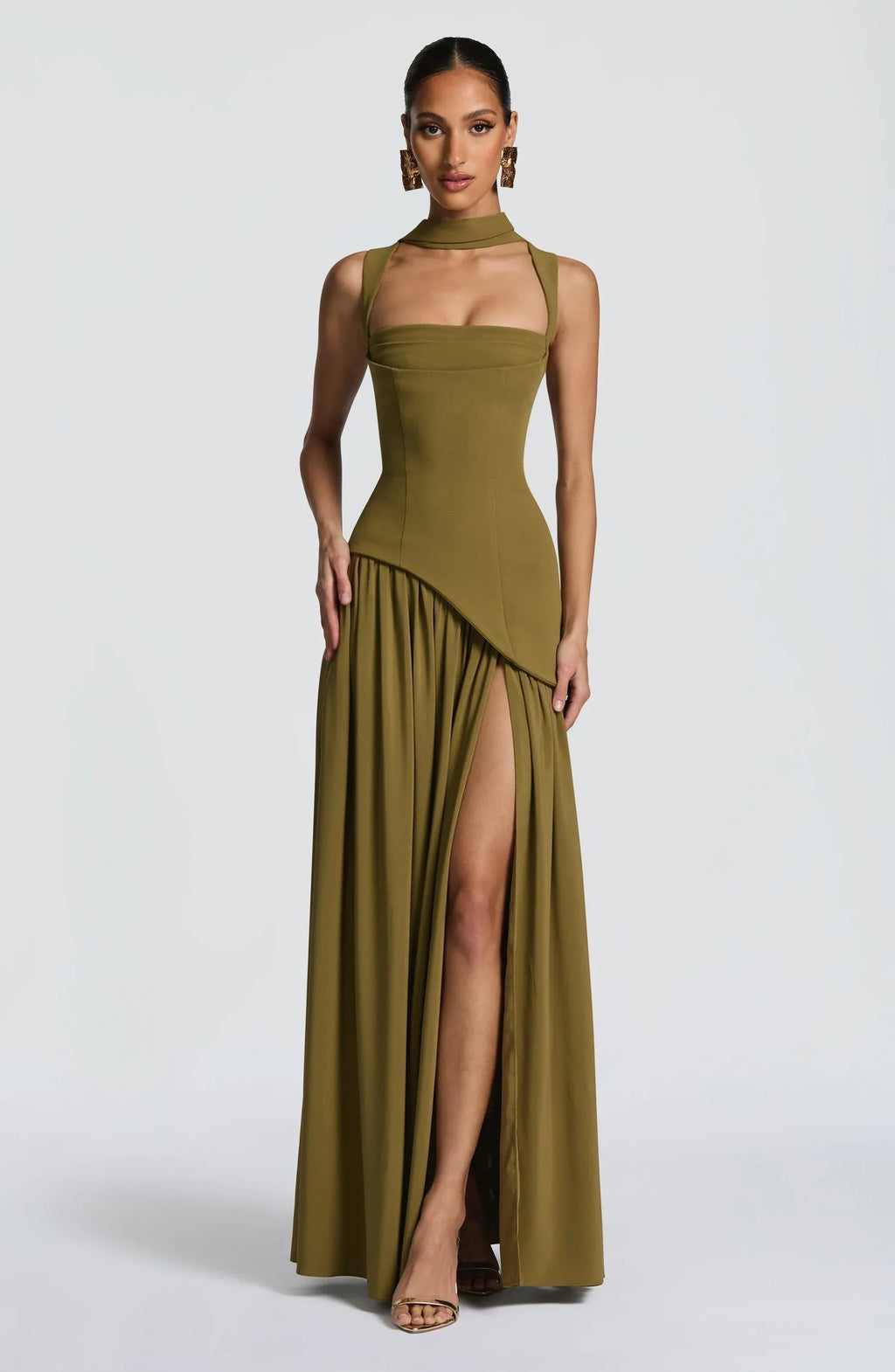Eleanor | Women's Corset Maxi Dress | Thigh Split · Eltrendio