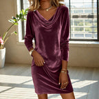 Eleanor | Women's Cowl Neck Dress | Long Sleeves · Eltrendio