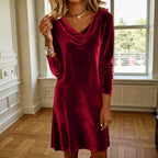 Eleanor | Women's Cowl Neck Dress | Long Sleeves · Eltrendio