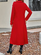Eleanor | Women's Double-Breasted Longline Coat | Lapel Collar · Eltrendio