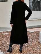 Eleanor | Women's Double-Breasted Longline Coat | Lapel Collar · Eltrendio