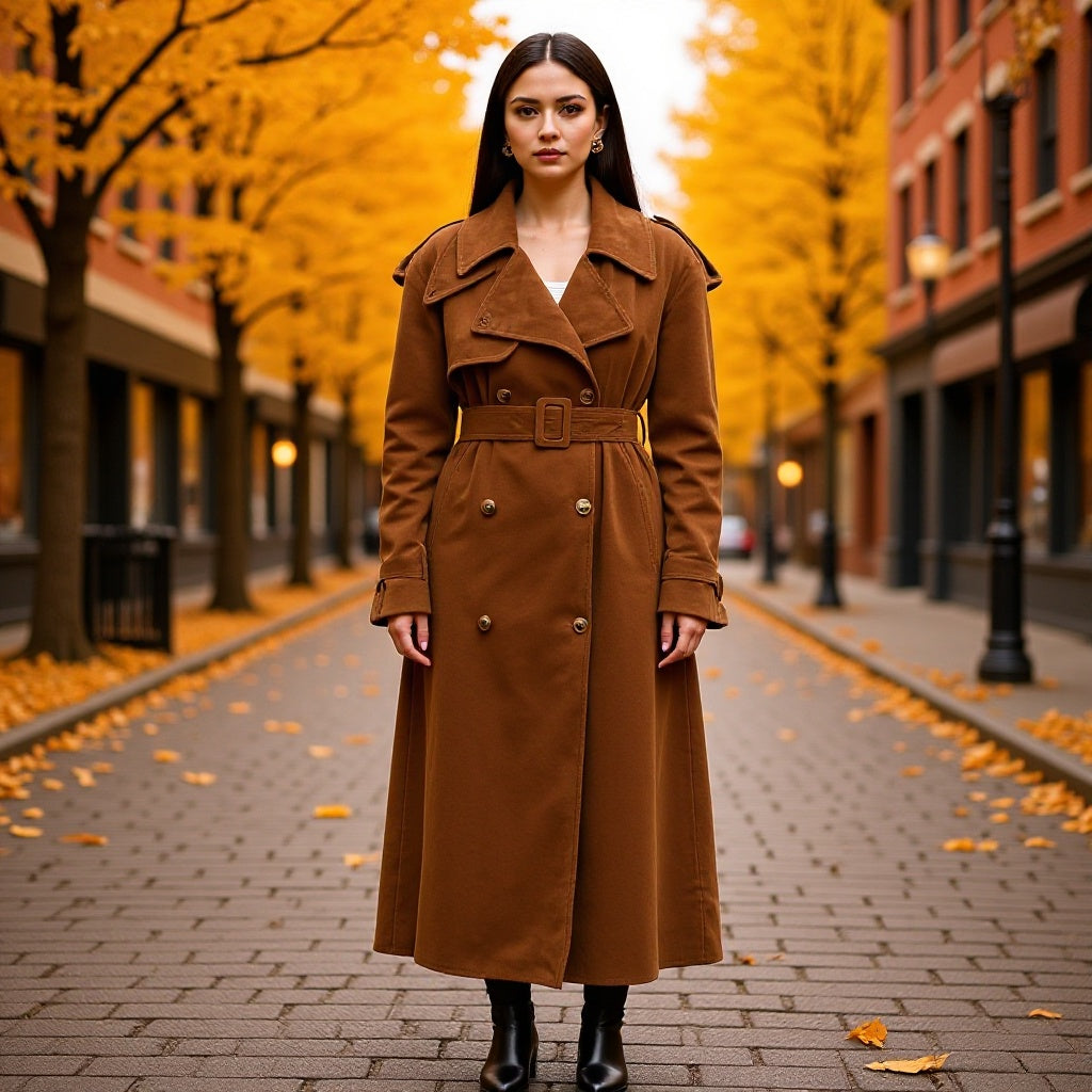 Eleanor | Women's Double-Breasted Trench Coat | Belted · Eltrendio