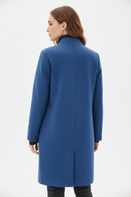 Eleanor | Women's Funnel-Neck Coat | Button-Front · Eltrendio