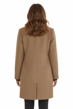 Eleanor | Women's Funnel-Neck Coat | Button-Front · Eltrendio