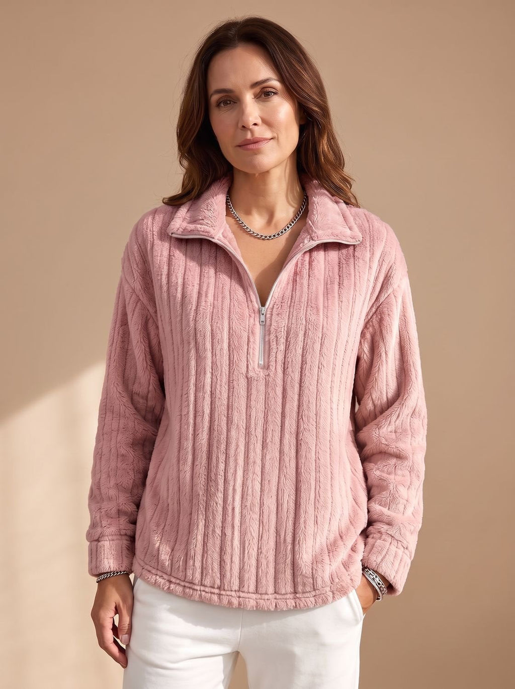 Eleanor | Women's Half-Zip Jumper | Funnel Neck · Eltrendio