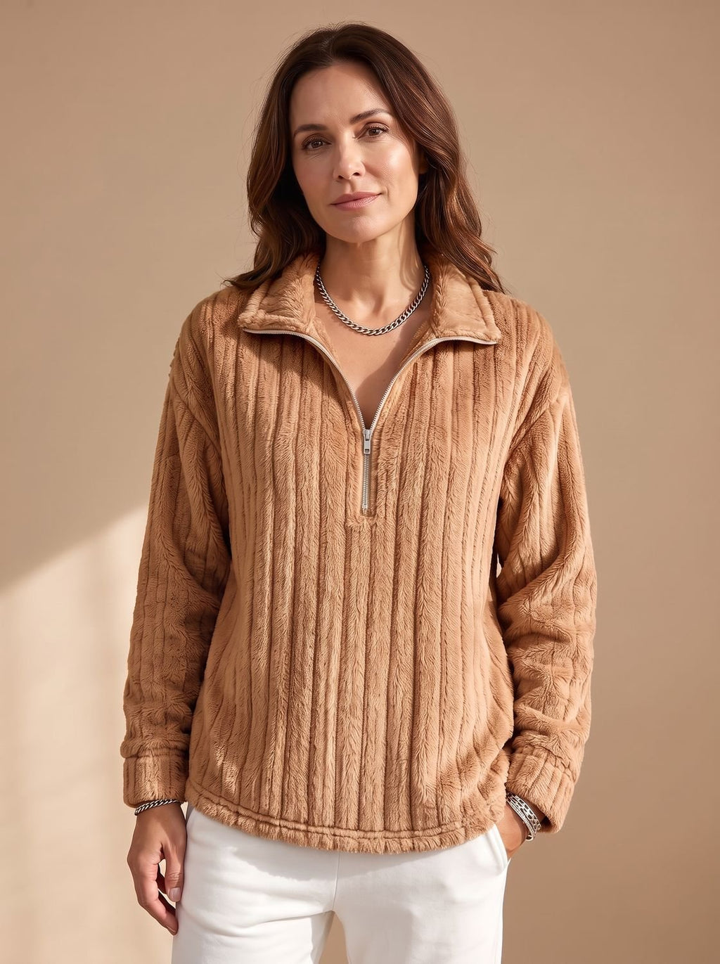 Eleanor | Women's Half-Zip Jumper | Funnel Neck · Eltrendio