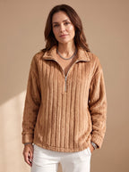 Eleanor | Women's Half-Zip Jumper | Funnel Neck · Eltrendio