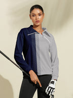 Eleanor | Women's Half-Zip Sweatshirt | Colour-Block · Eltrendio