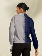 Eleanor | Women's Half-Zip Sweatshirt | Colour-Block · Eltrendio