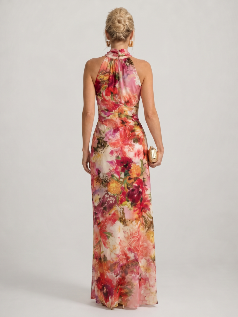 Eleanor | Women's Halter Maxi Dress | Floral Print · Eltrendio