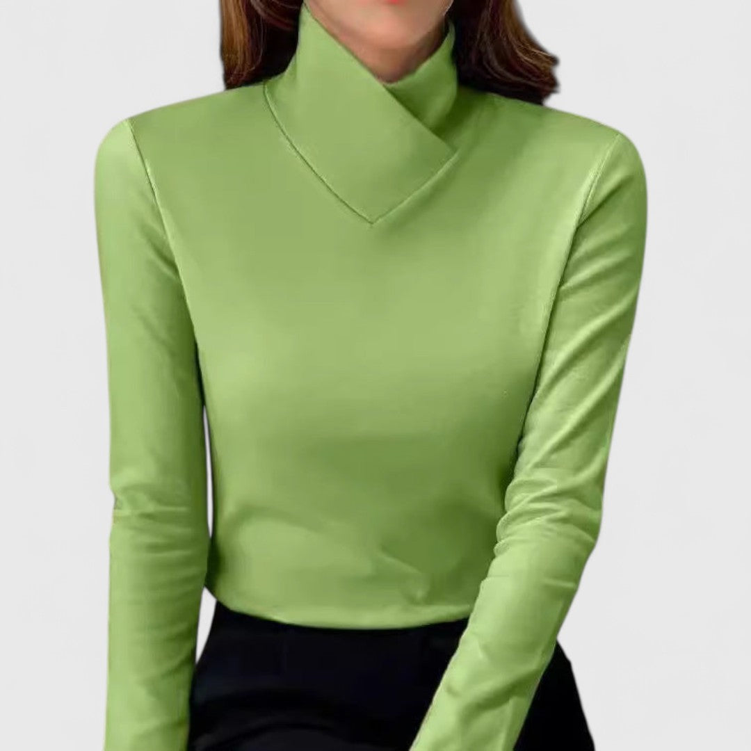 Eleanor | Women's High-Neck Top | Long Sleeve · Eltrendio