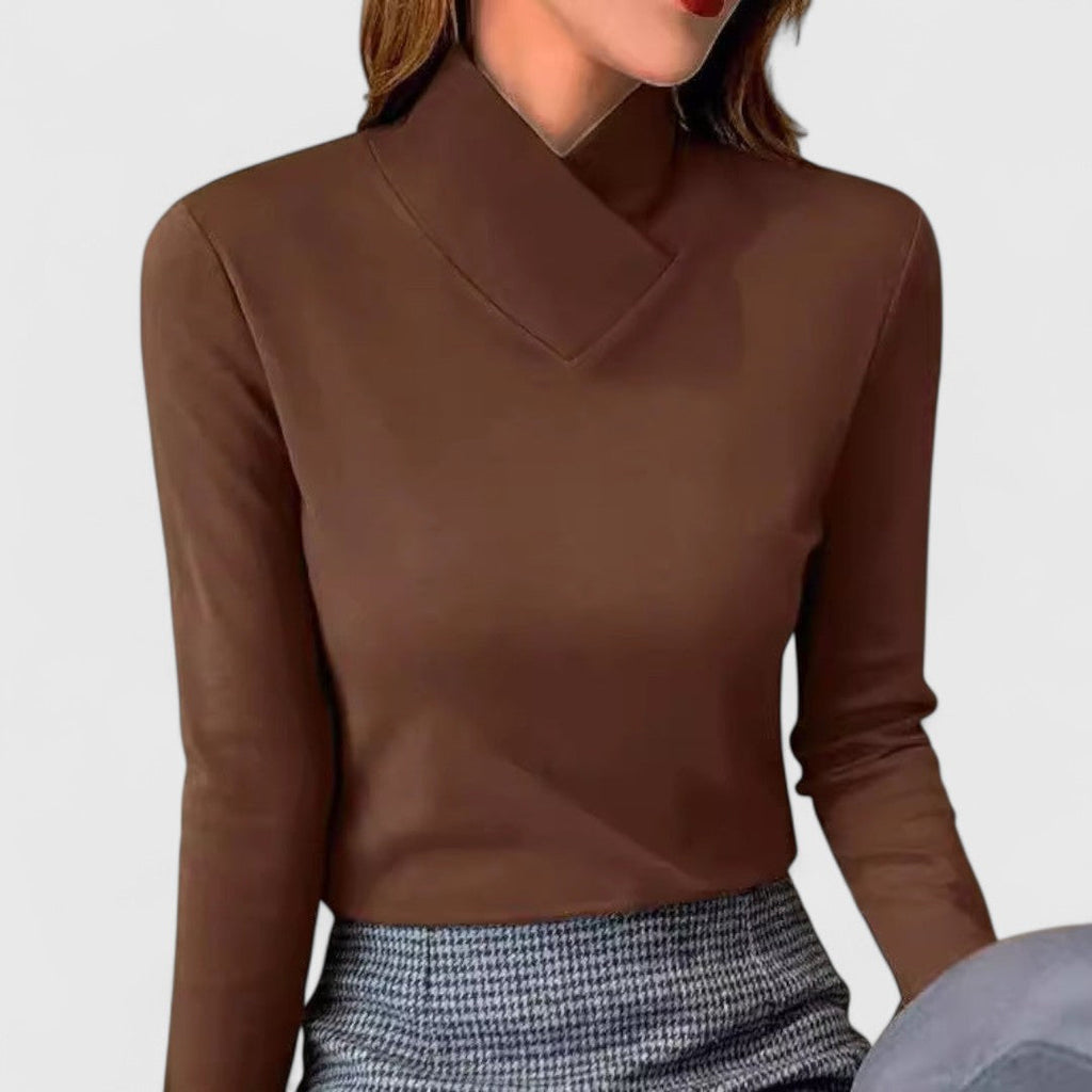 Eleanor | Women's High-Neck Top | Long Sleeve · Eltrendio