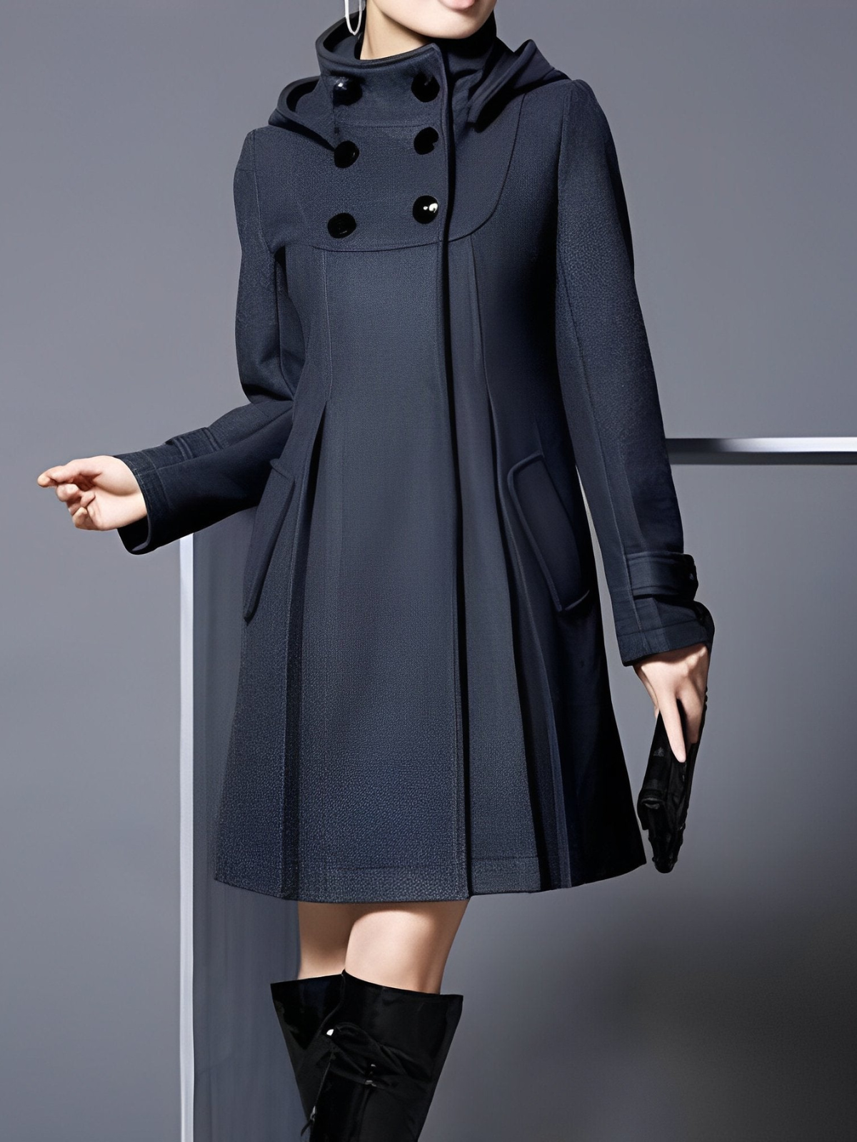 Eleanor | Women's Hooded Coat | Double-Breasted · Eltrendio