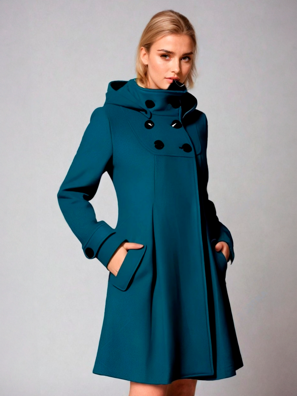 Eleanor | Women's Hooded Coat | Double-Breasted · Eltrendio