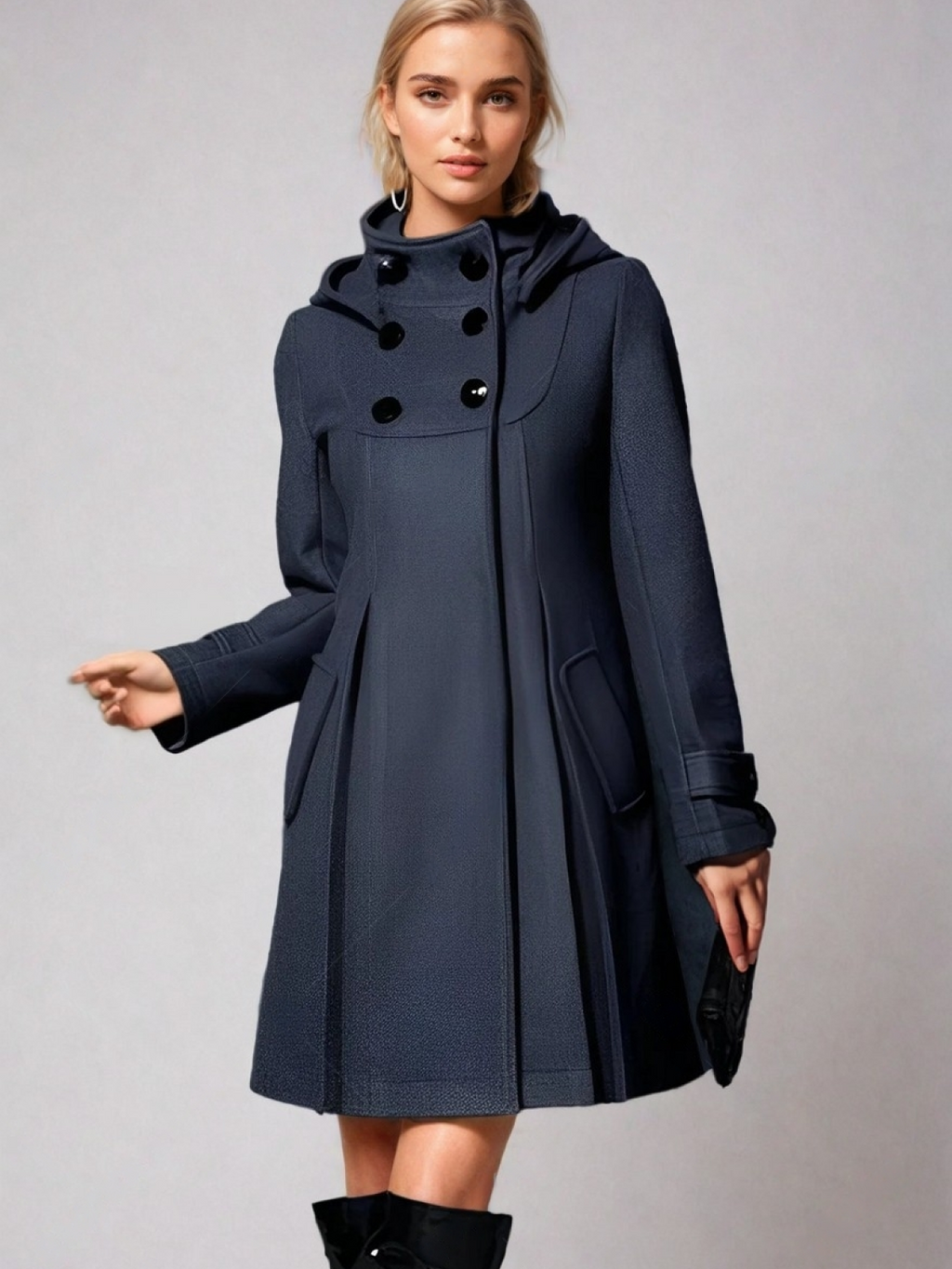 Eleanor | Women's Hooded Coat | Double-Breasted · Eltrendio