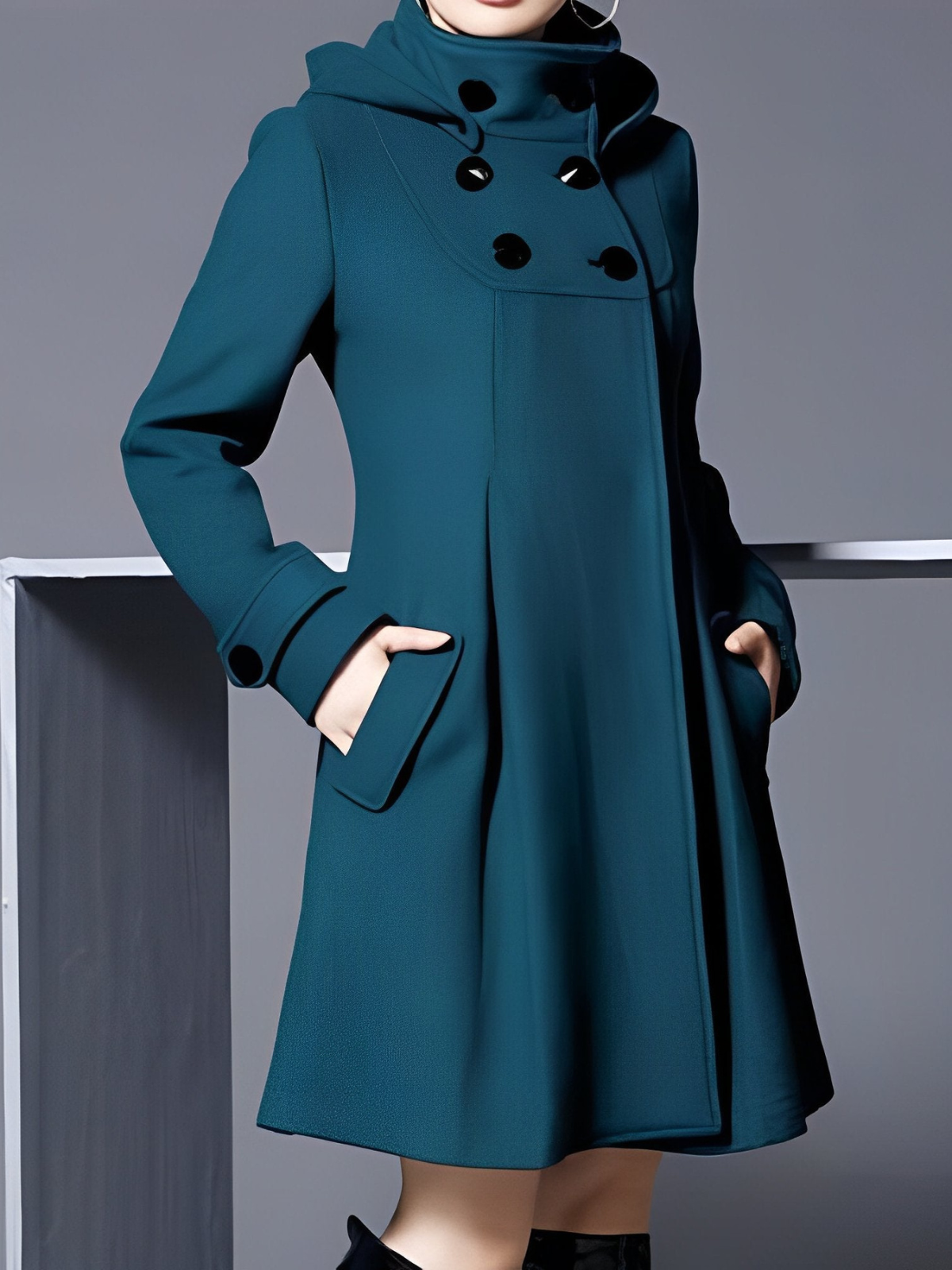 Eleanor | Women's Hooded Coat | Double-Breasted · Eltrendio