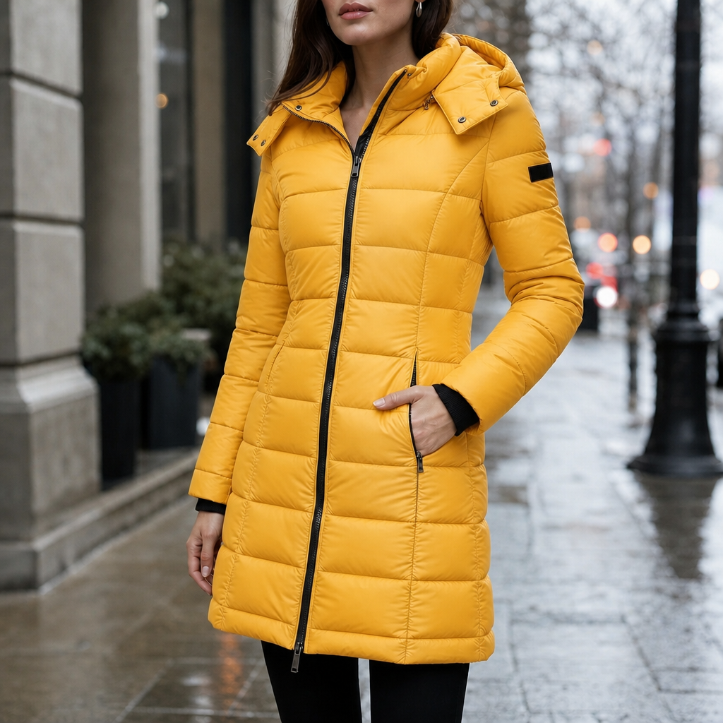 Eleanor | Women's Hooded Puffer Jacket | Longline Quilted · Eltrendio