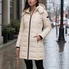 Eleanor | Women's Hooded Puffer Jacket | Longline Quilted · Eltrendio