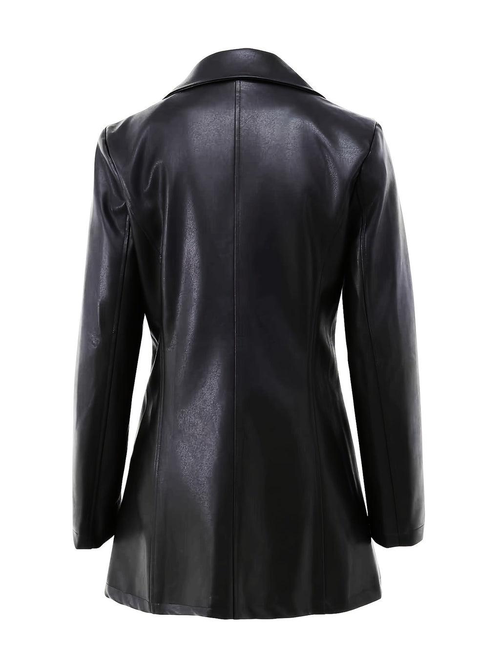 Eleanor | Women's Lapel Coat | Faux Leather · Eltrendio