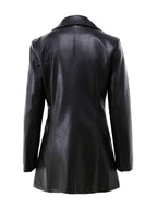 Eleanor | Women's Lapel Coat | Faux Leather · Eltrendio