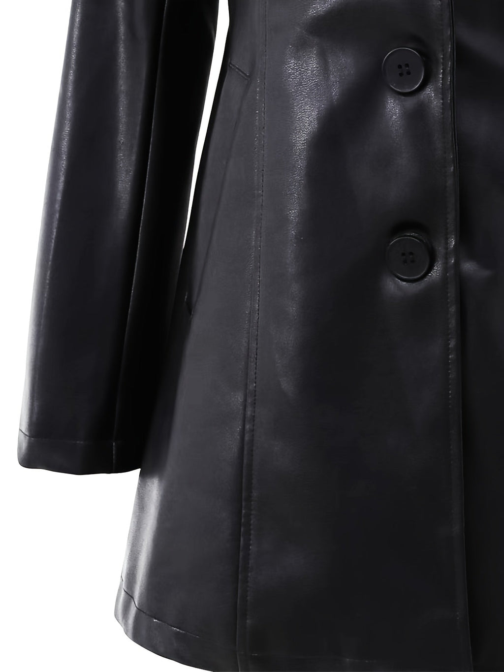 Eleanor | Women's Lapel Coat | Faux Leather · Eltrendio
