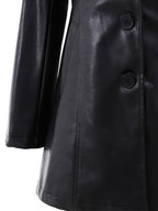 Eleanor | Women's Lapel Coat | Faux Leather · Eltrendio