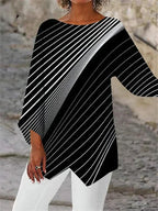 Eleanor | Women's Long-Sleeve Tunic Top | Butterfly Print · Eltrendio