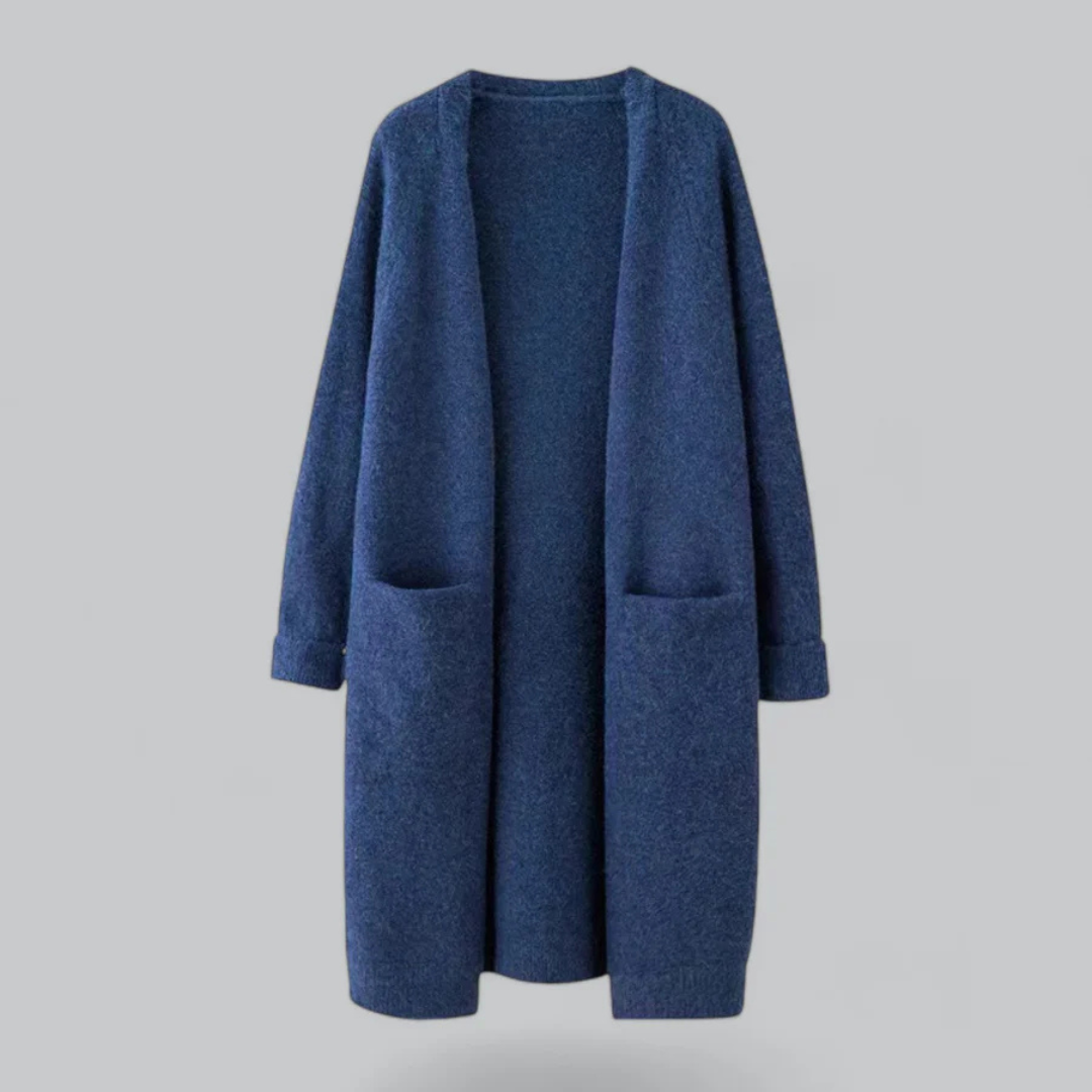 Eleanor | Women's Longline Cardigan | Open-Front Knit · Eltrendio