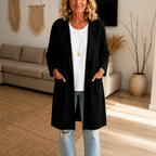 Eleanor | Women's Longline Coat | Open-Front · Eltrendio