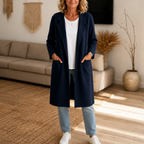 Eleanor | Women's Longline Coat | Open-Front · Eltrendio