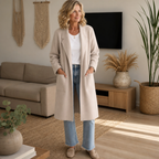 Eleanor | Women's Longline Coat | Open-Front · Eltrendio