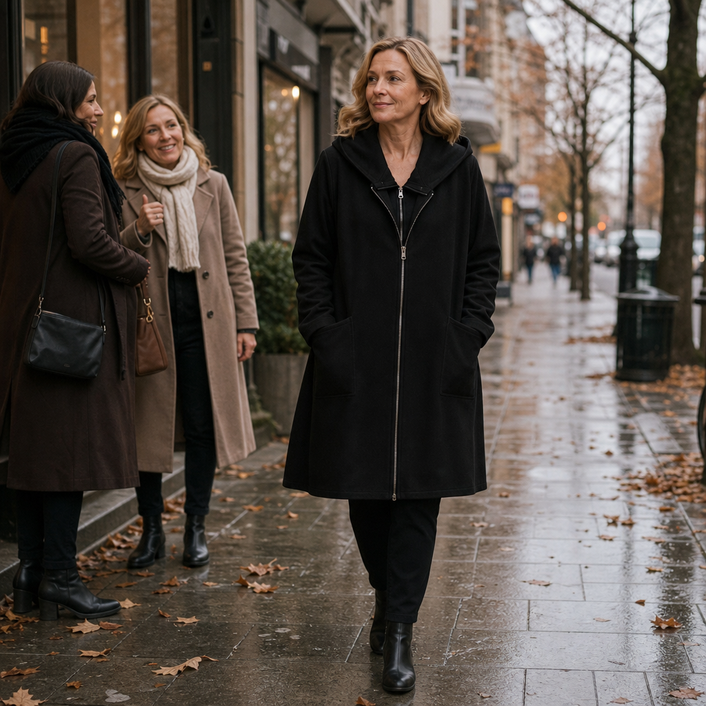 Eleanor | Women's Oversized Hooded Coat | Zip-Front · Eltrendio