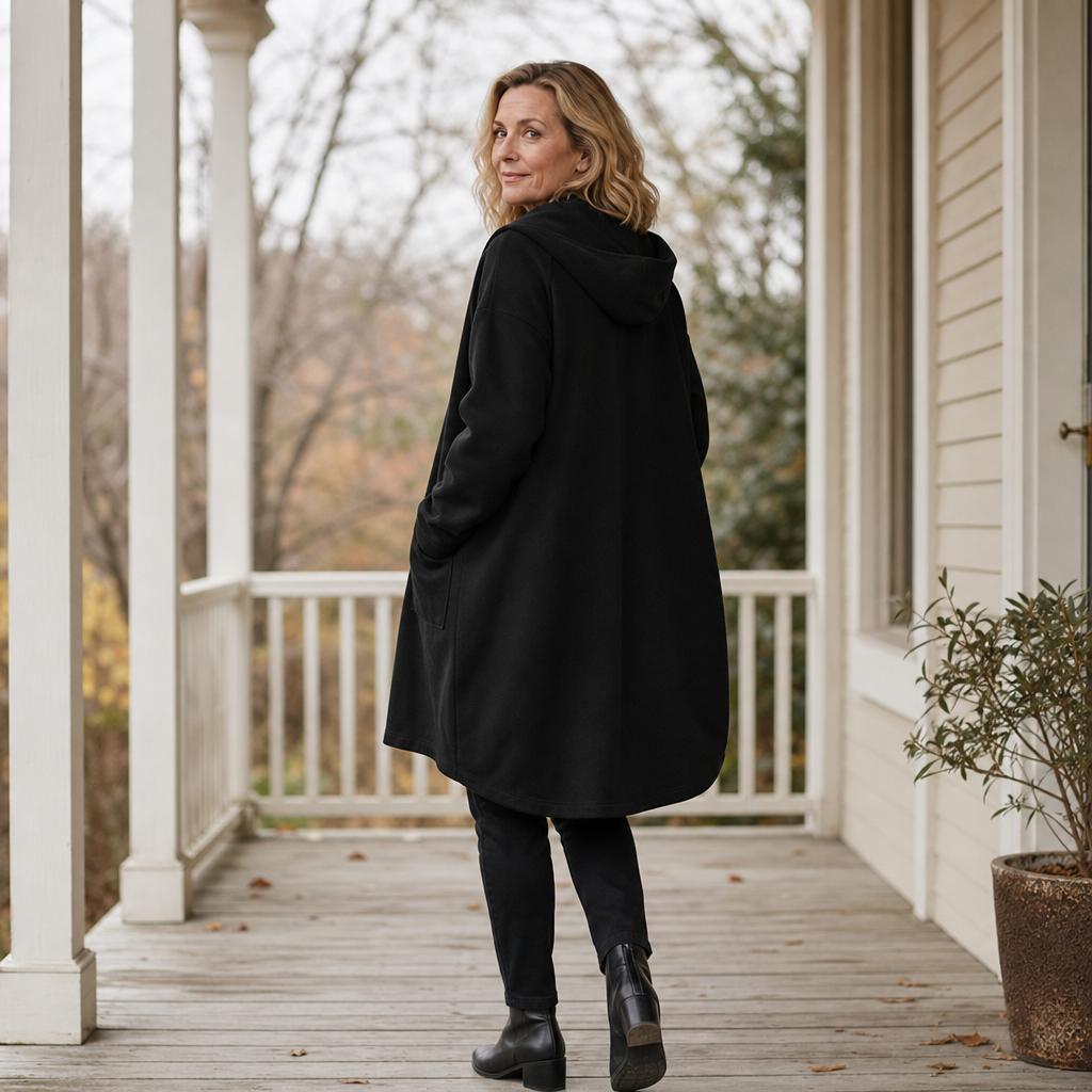 Eleanor | Women's Oversized Hooded Coat | Zip-Front · Eltrendio