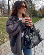 Eleanor | Women's Oversized Jacket | Shearling-Lined · Eltrendio