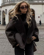 Eleanor | Women's Oversized Jacket | Shearling-Lined · Eltrendio