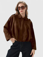 Eleanor | Women's Oversized Jacket | Suede · Eltrendio