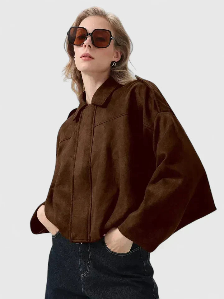 Eleanor | Women's Oversized Jacket | Suede · Eltrendio