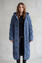 Eleanor | Women's Oversized Longline Cardigan | Hooded Button-Front · Eltrendio