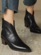 Eleanor | Women's Pointed-Toe Ankle Boots | Block Heel · Eltrendio