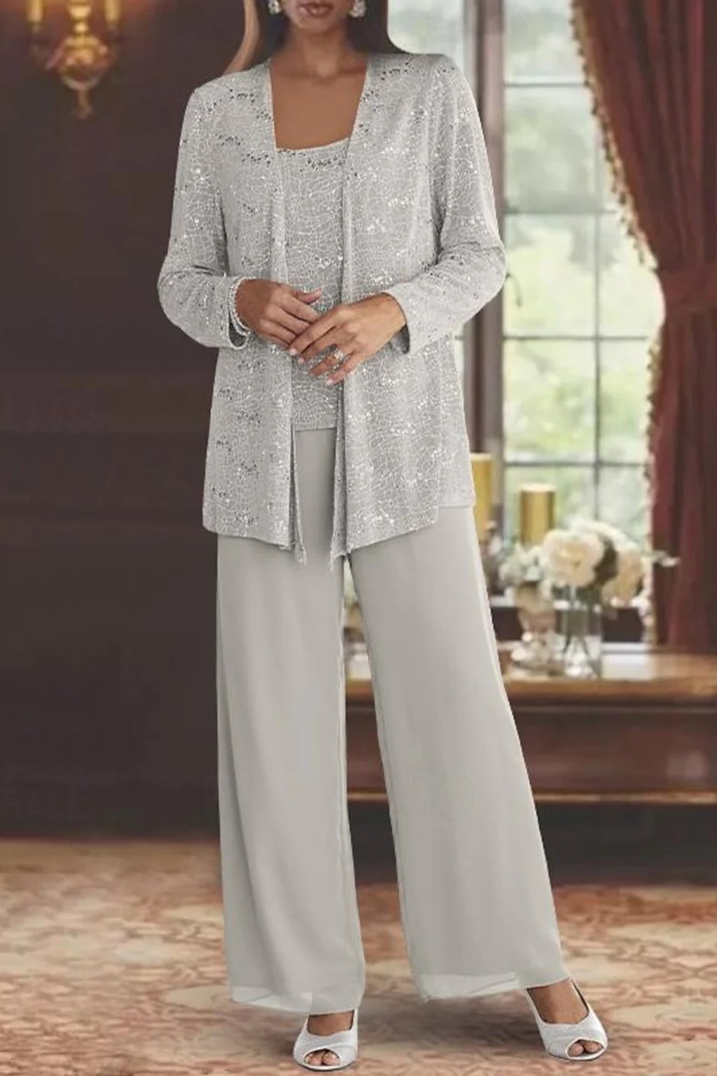 Eleanor | Women's Sequined Trouser Suit | Three-Piece · Eltrendio
