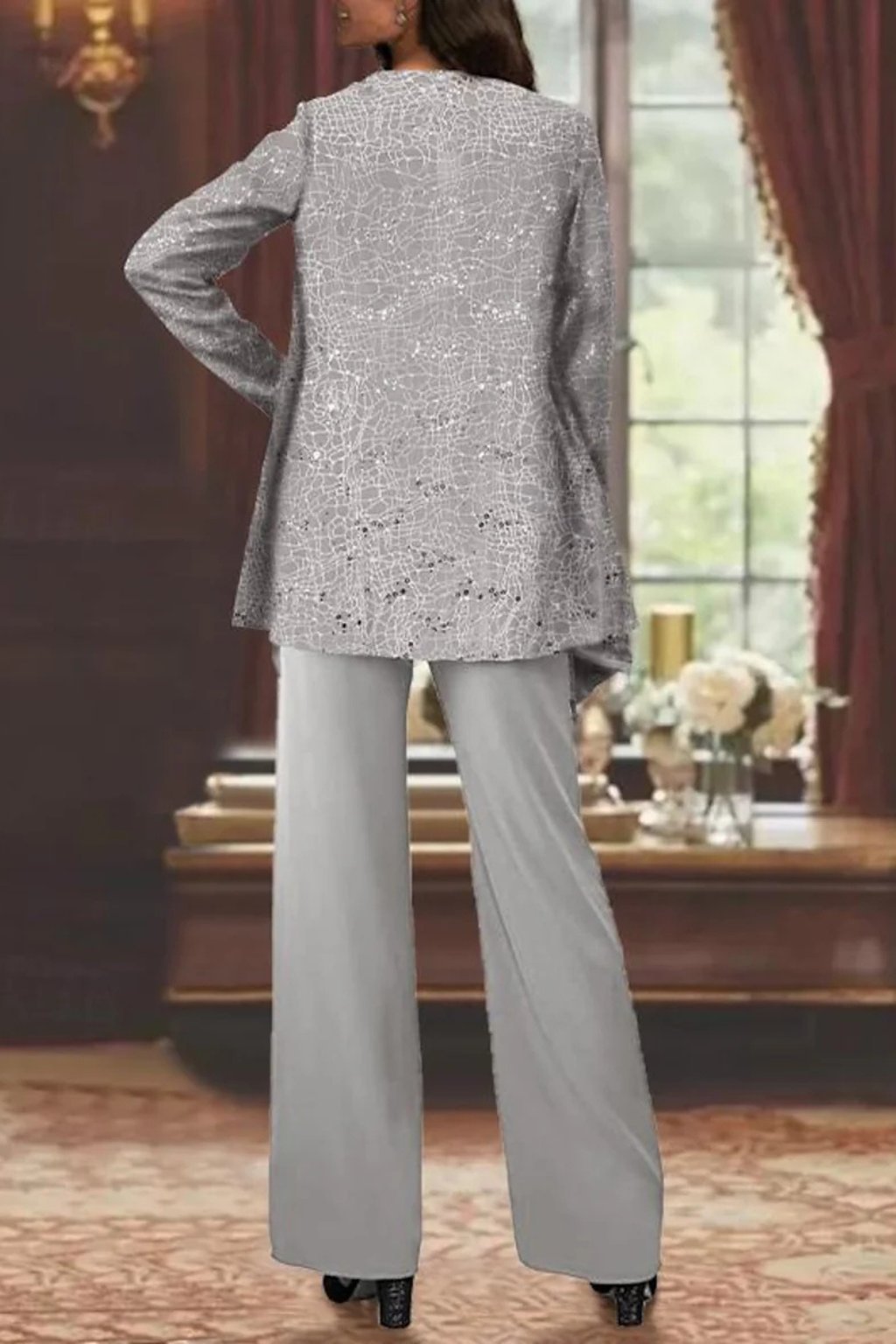Eleanor | Women's Sequined Trouser Suit | Three-Piece · Eltrendio