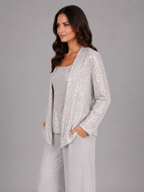 Eleanor | Women's Three-Piece Trouser Set | Sequin · Eltrendio