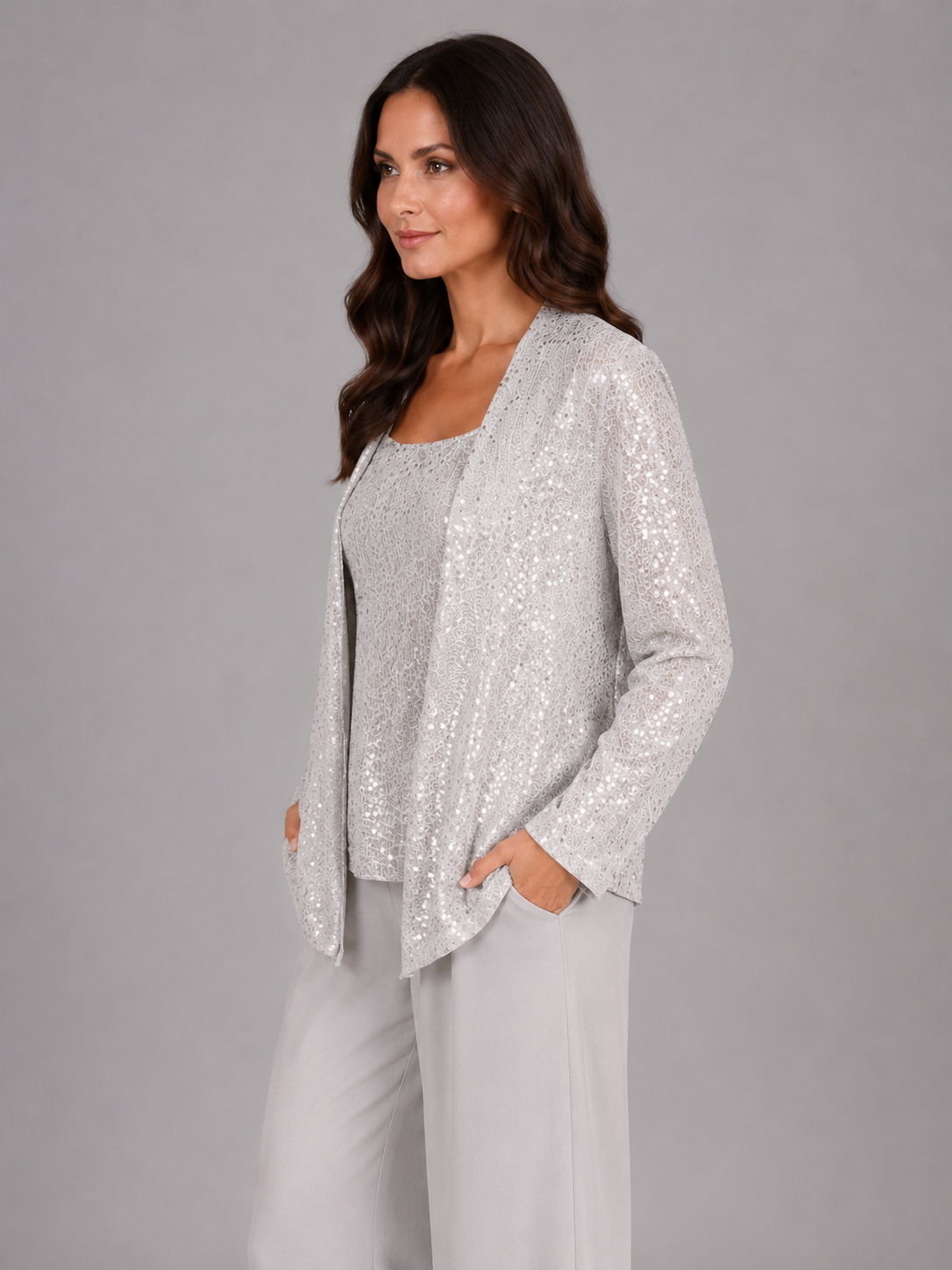 Eleanor | Women's Three-Piece Trouser Set | Sequin · Eltrendio