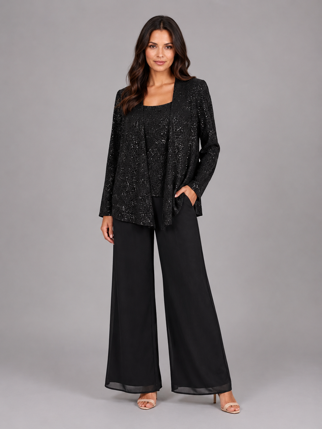 Eleanor | Women's Three-Piece Trouser Set | Sequin · Eltrendio