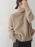 Eleanor | Women's Turtleneck Jumper | Ribbed Knit · Eltrendio