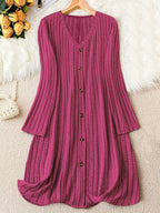 Eleanor | Women's V-Neck Dress | Button Front · Eltrendio