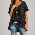 Eleanor | Women's V-Neck Tunic Top | Floral Print · Eltrendio